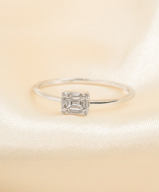 Emerald Cut Solitaire Ring (SP193)