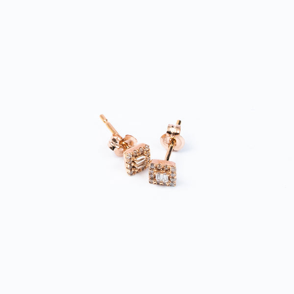 Square Cluster Diamond Studs (DT_006)